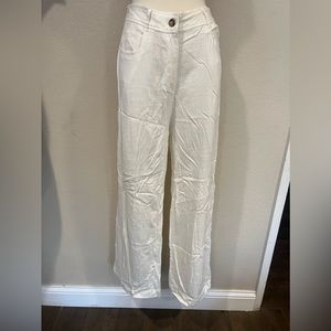 Emory Park White Linen Pants